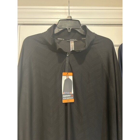 Lot Of 2 New Men’s Gerry 1/4 Zip Athletic Thin Pullovers Size XXL 2X Blue Black - Picture 3 of 5
